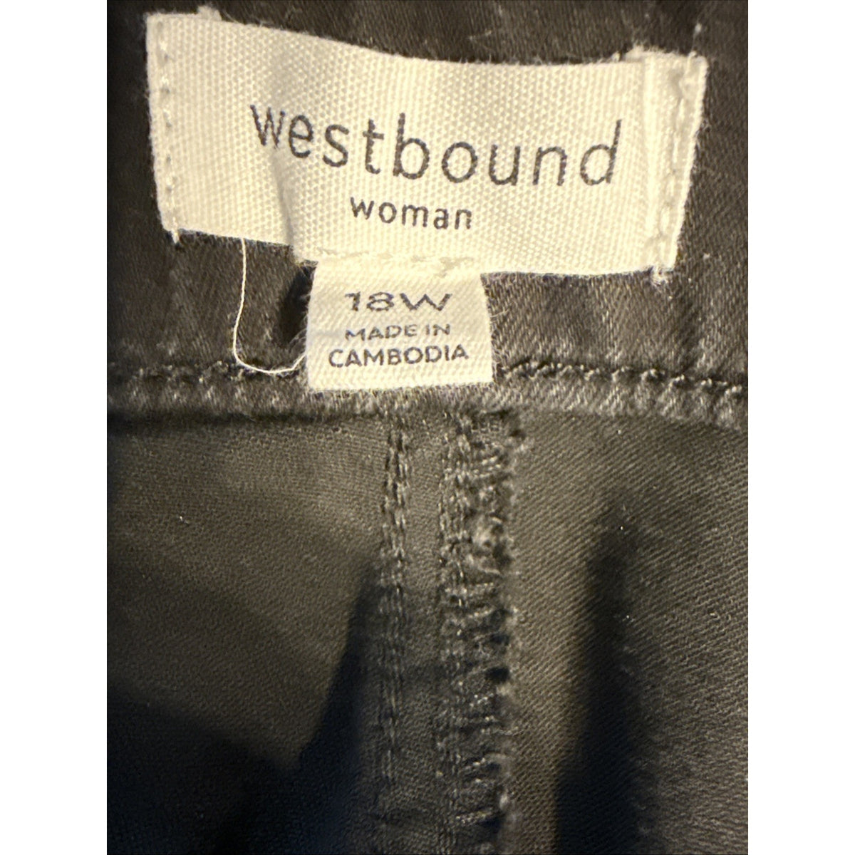 Westbound Black Denim Black Crop Jeans Women Pull On Plus Size 18W 22”inseam