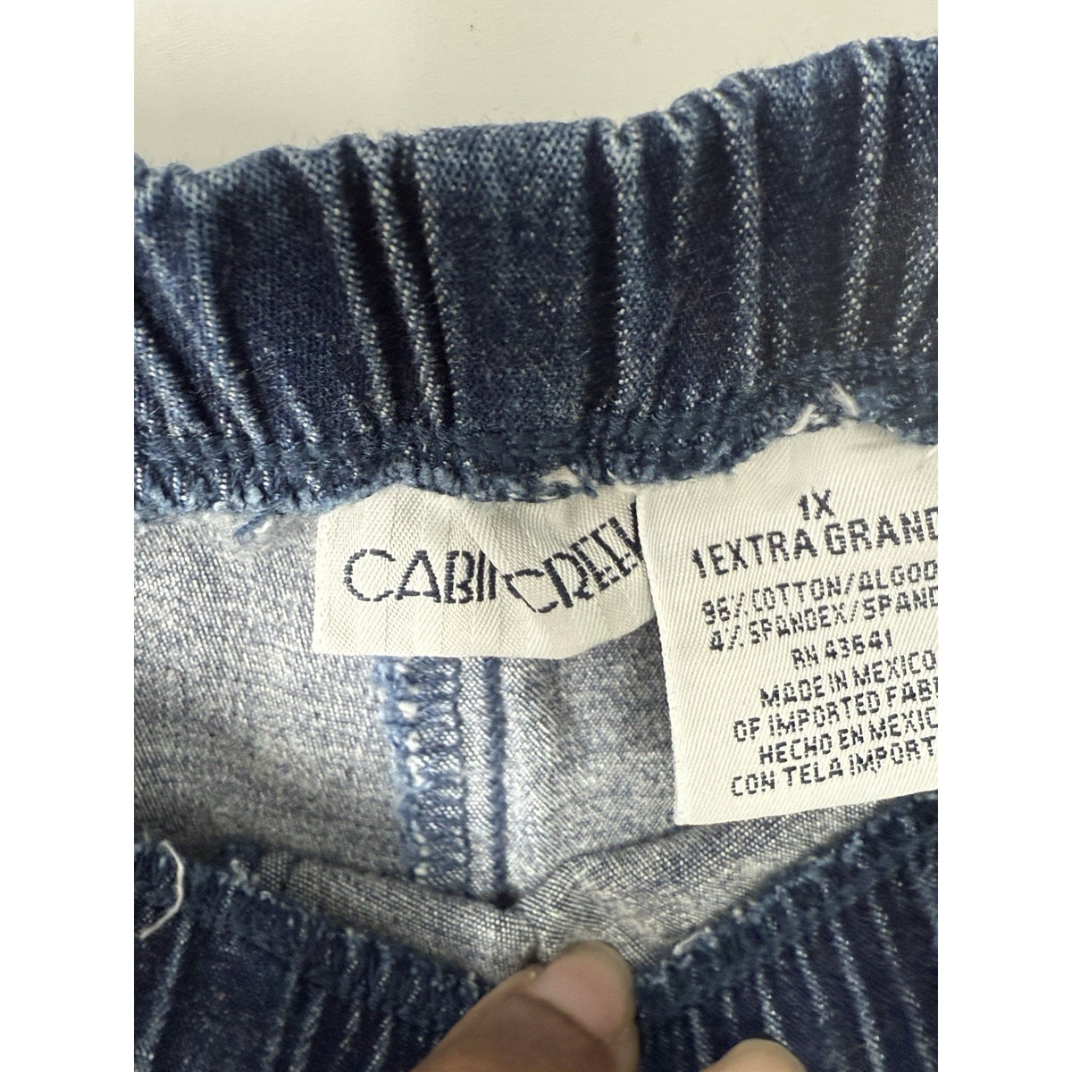 Cabin Creek Jeans Women’s Pull On Elastic Waist Stretch Size 1X Crop Pants