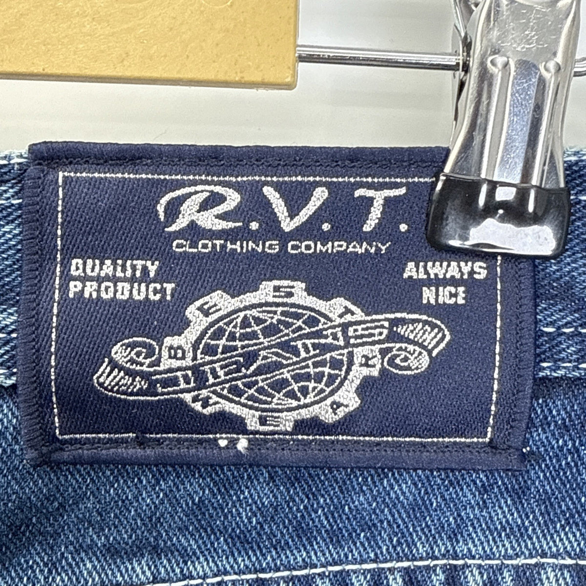 RVT Denim Shorts Womens 26 Blue Green Ombre Y2K Skater Baggy Cotton Jean Shorts
