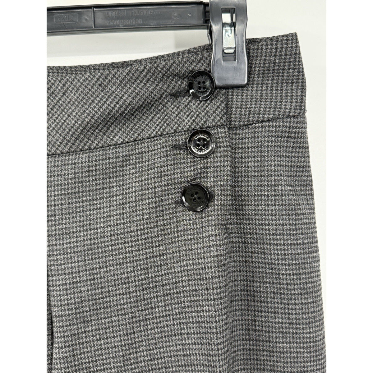 Express Design Studio Pants Women 6 Gray Check Cropped Wide Leg