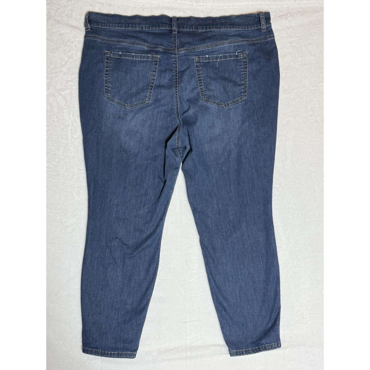 Terra & Sky Women 22W Petite Skinny Jeans Stretch Denim Medium Wash Plus Size