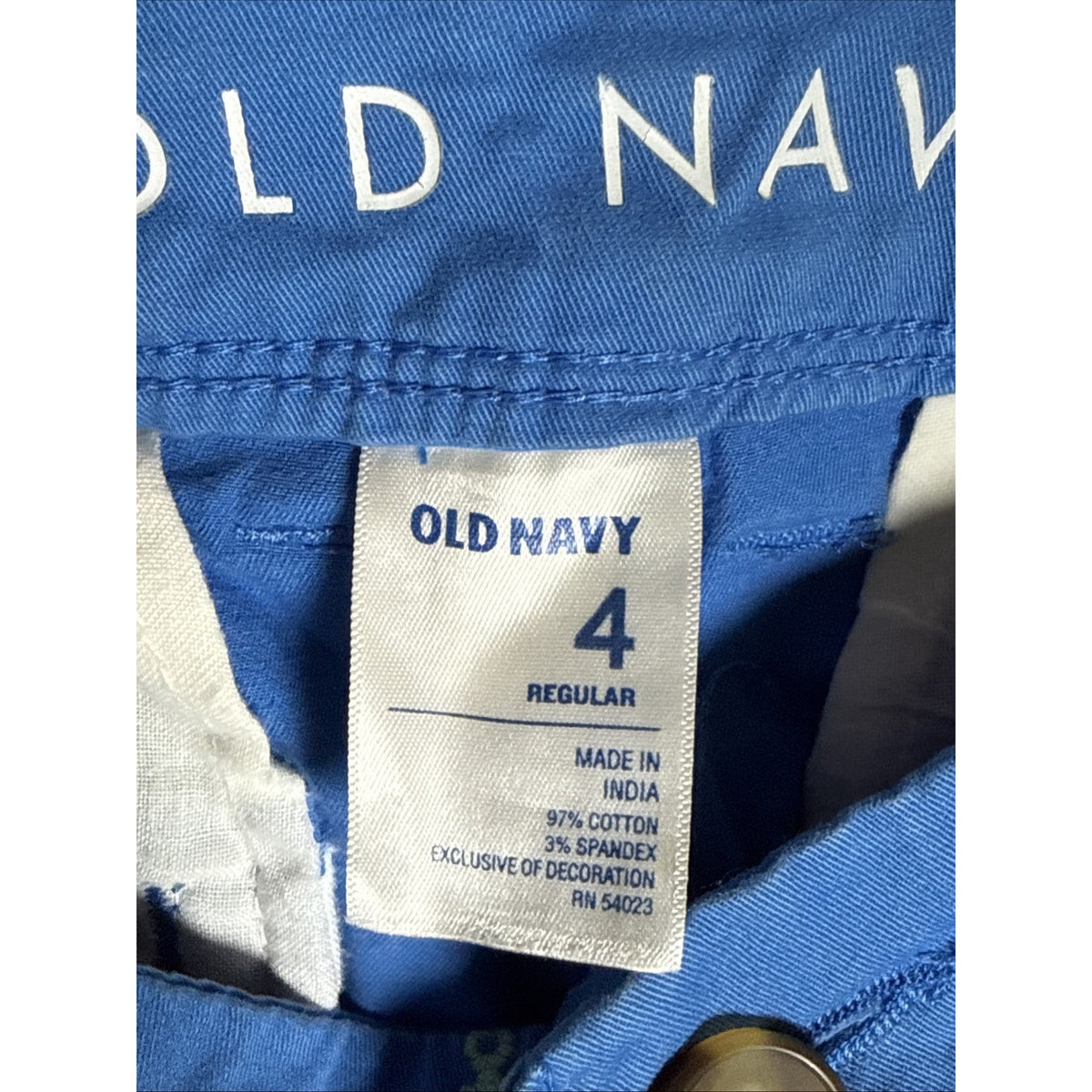 Old Navy Womens Size 4 Blue/Green Anchor Pants Cotton Blend Stretch Chino Pants