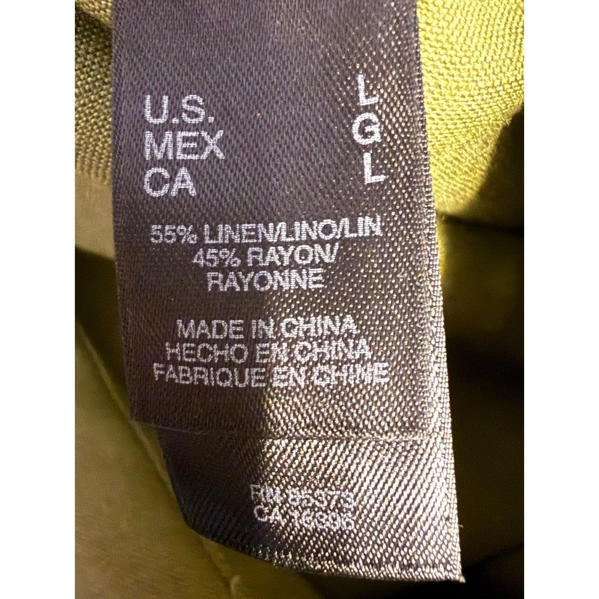 Crazy Horse Collection L Olive Green Button Front Roll Tab Blouse Tunic Pockets