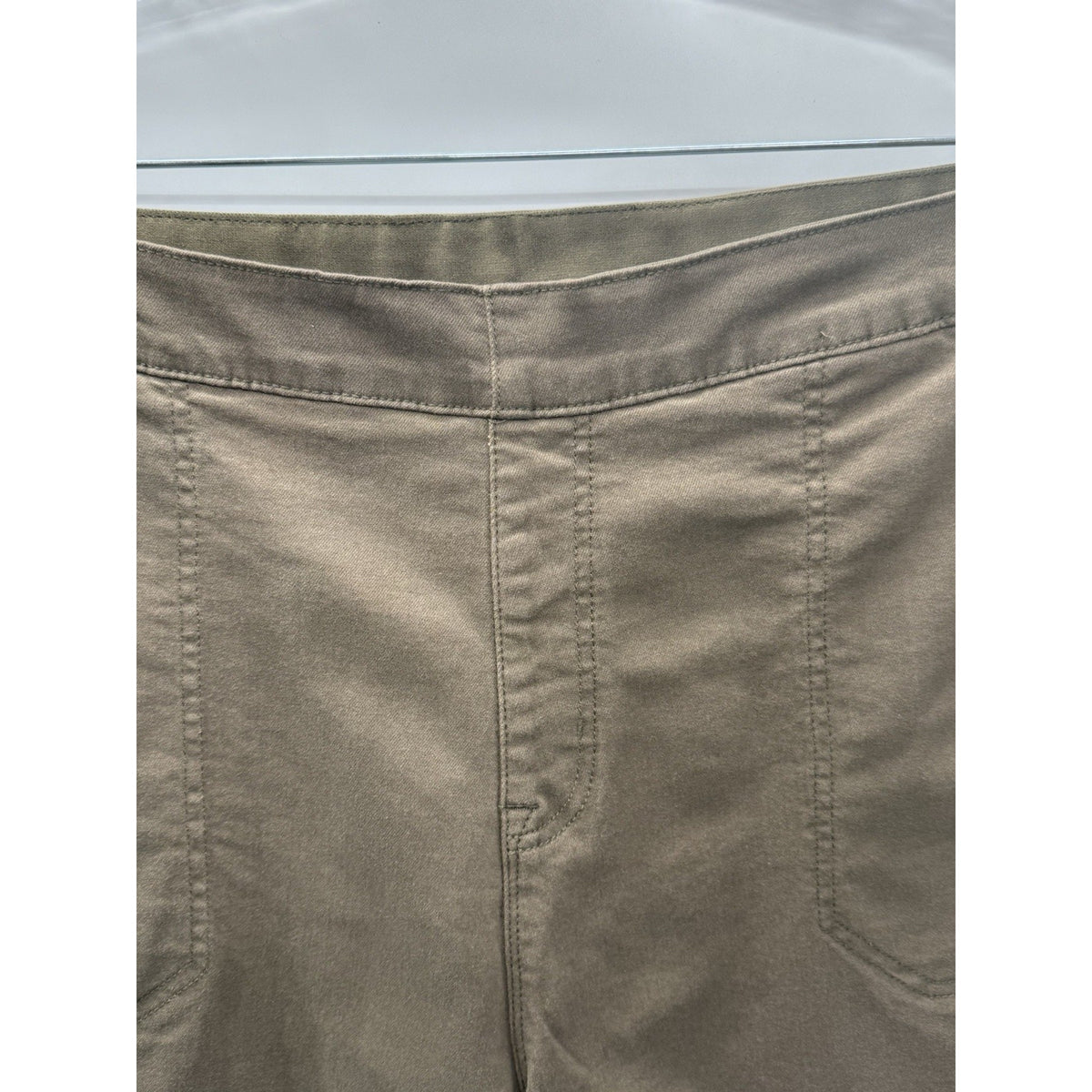 Nautica Jeans Womens XXL Olive Green Pull On Stretch Shorts Cotton Blend Pockets