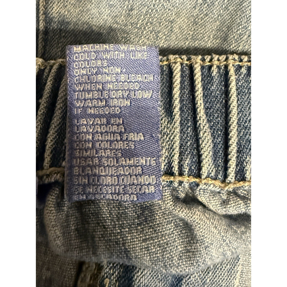 Paradise Bay Denim Capri Pants Women Size 16 Light Wash Pull On Elastic Waist