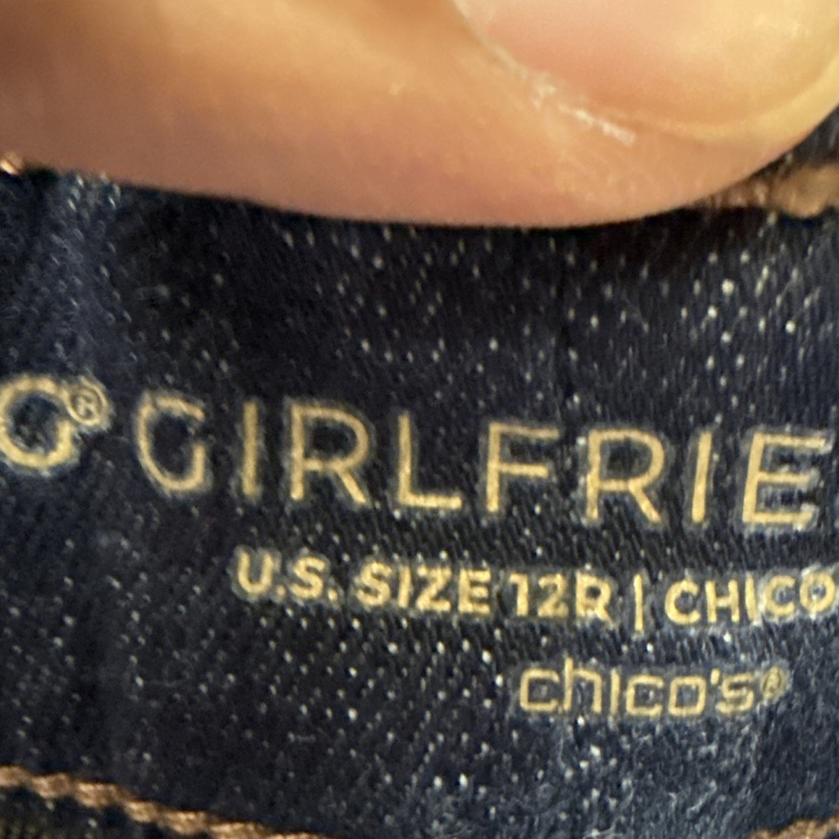 Chico’s So Slimming Girlfriend Jeans Women 12 Sequin Embroidered Ankle Denim Pan