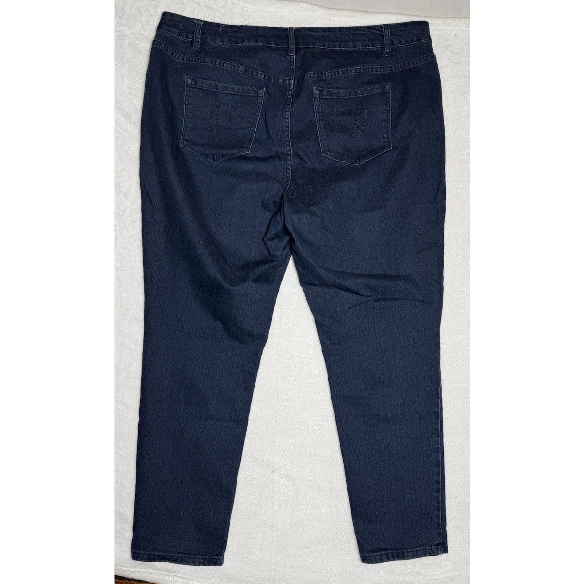 Avenue Denim Womens Jeans 22 Average Skinny Stretch Dark Wash Plus Size