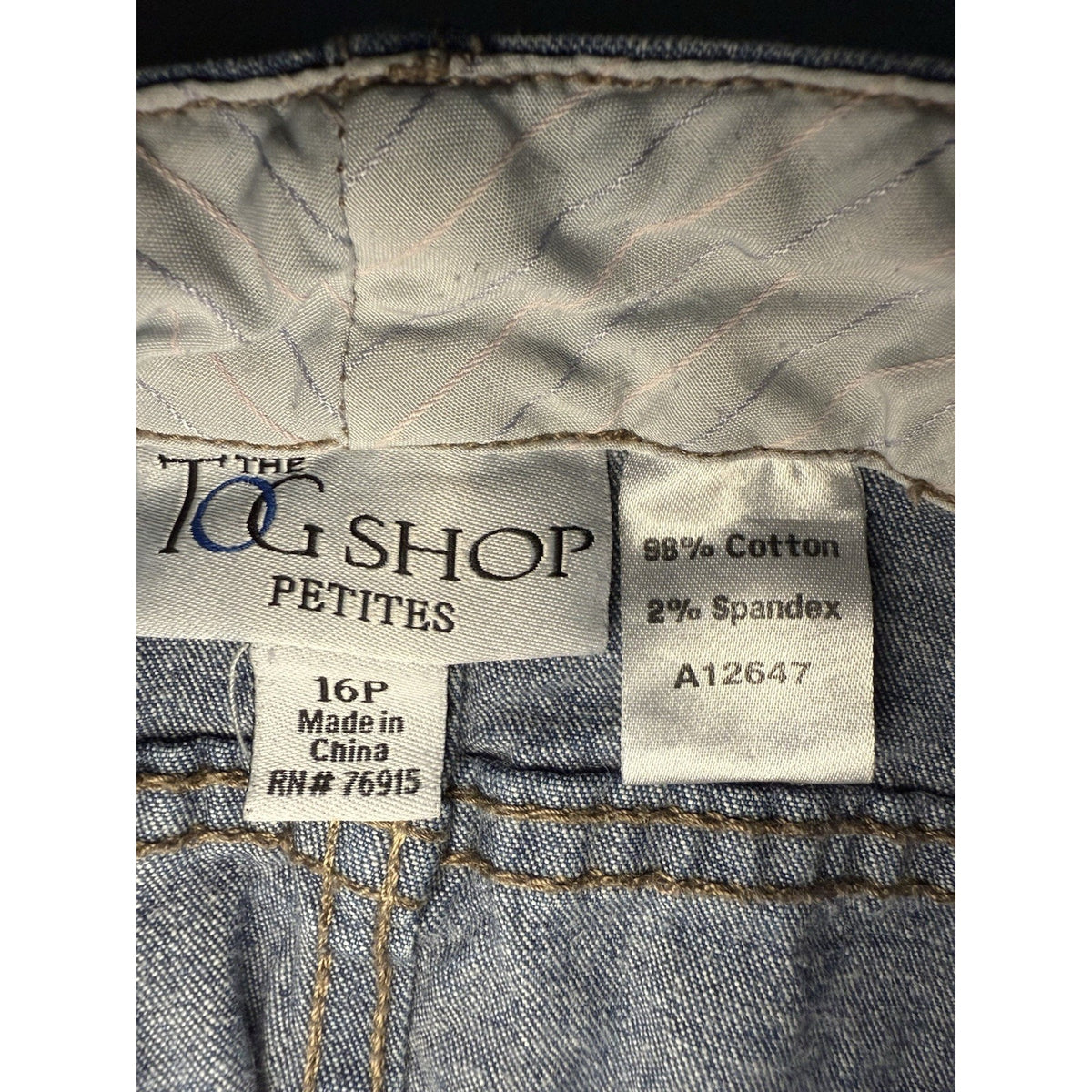 The TOG Shop Petites Denim Blue Jeans Women’s Size 16P | Stretch Cropped
