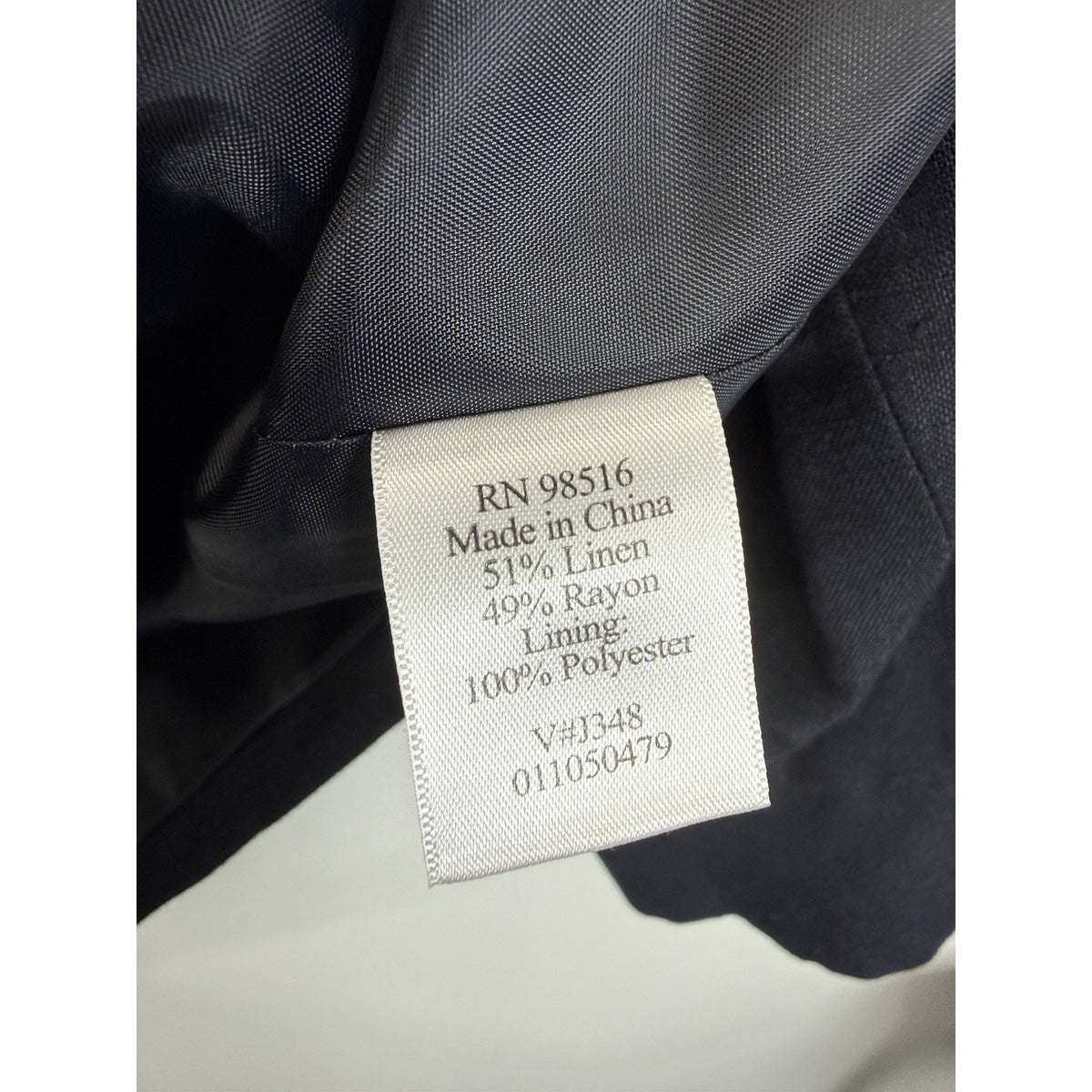 Coldwater Creek Black Linen Blend Jacket W18 Gold Button Cropped Blazer Career