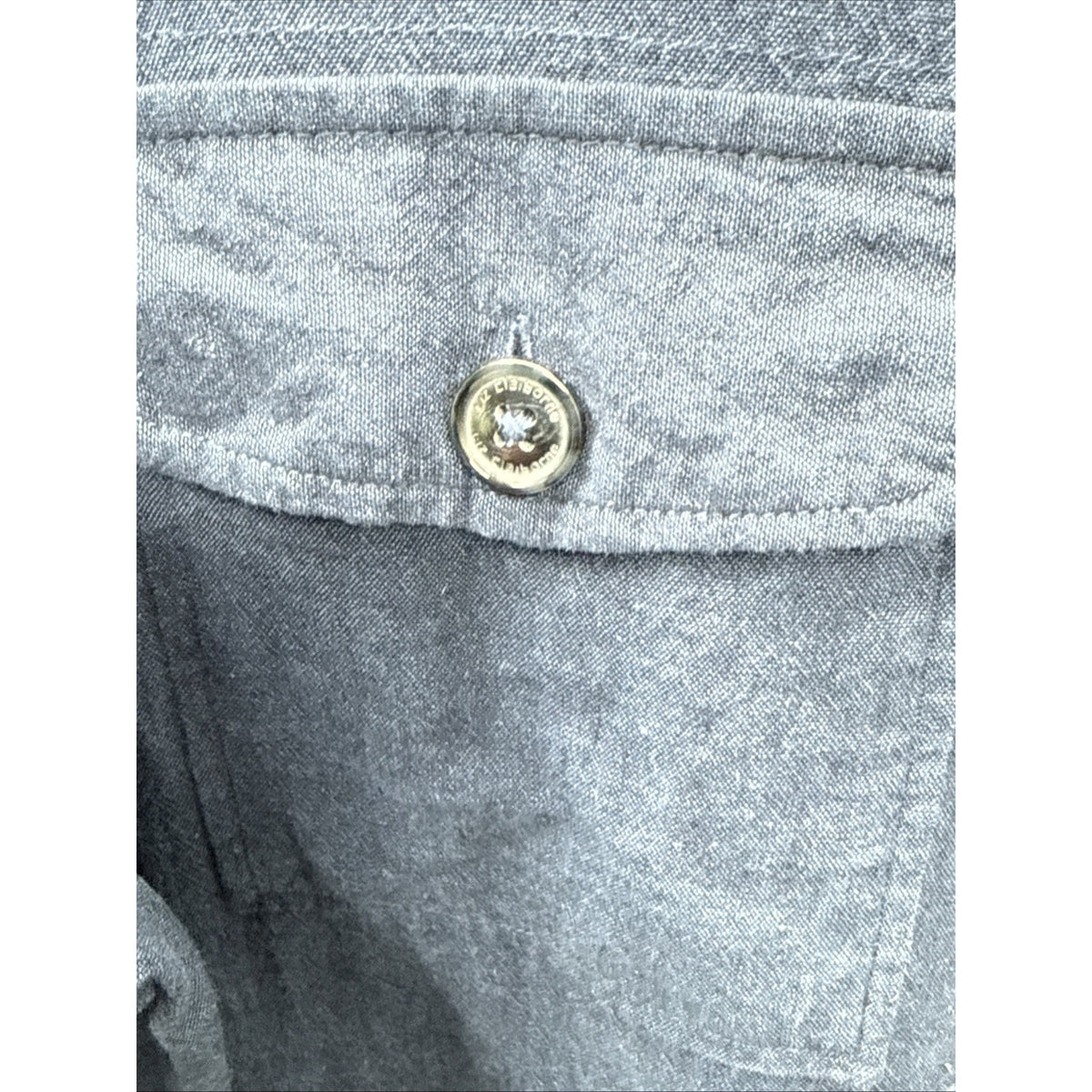 Liz Claiborne Woman XL Blue Linen Blend Shacket Roll Tab Sleeve Minimal Resort