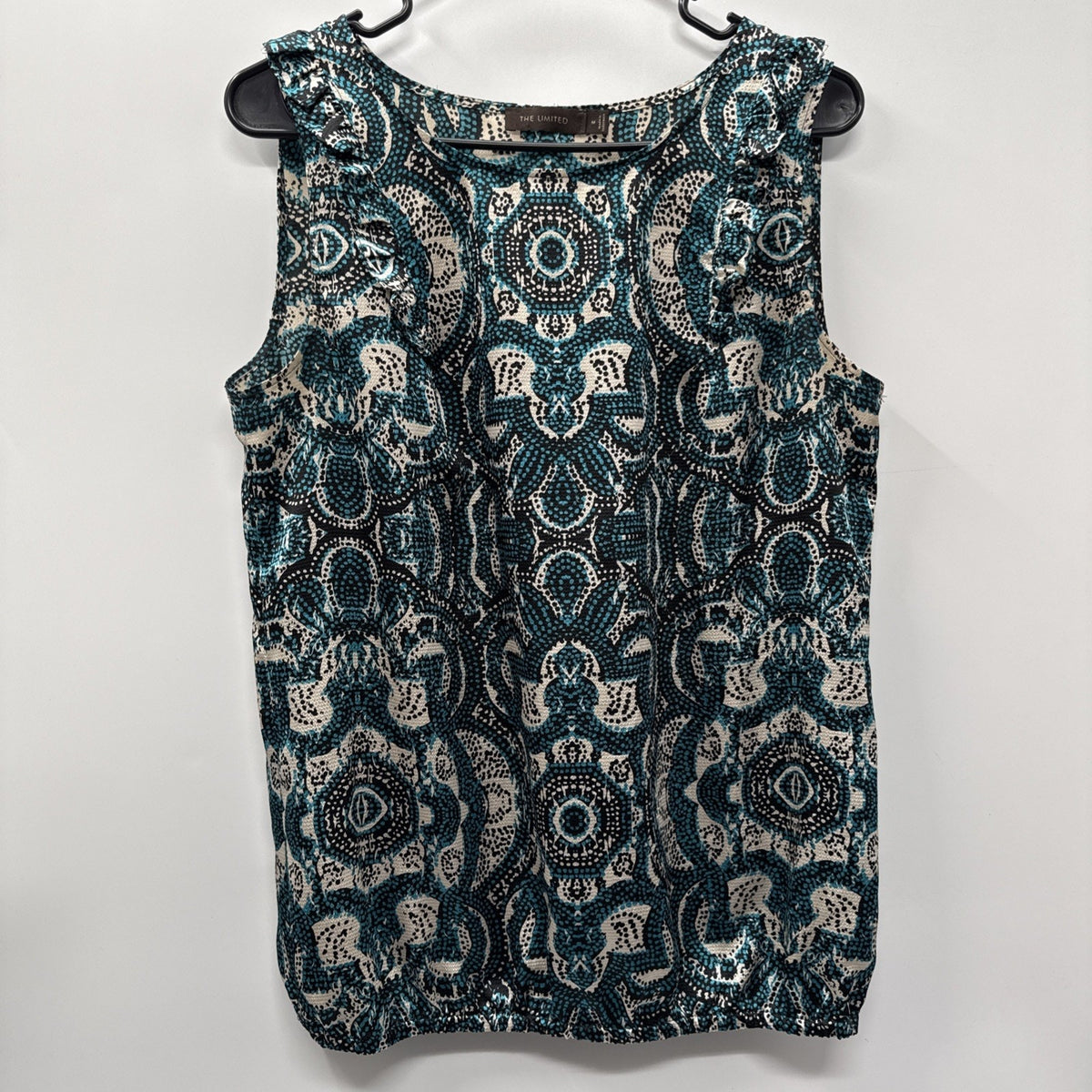 The Limited Women’s Patterned Multicolor Blue Sleeveless Top - Size Medium