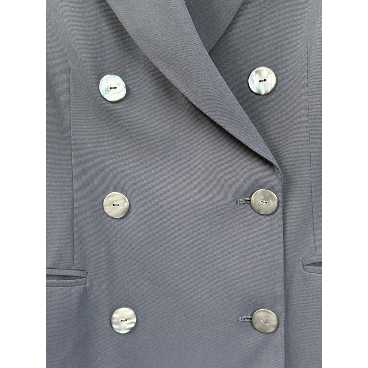 Stanley Blacker Collection Navy Blazer Womens 6 Double Breasted 90s Minimalist