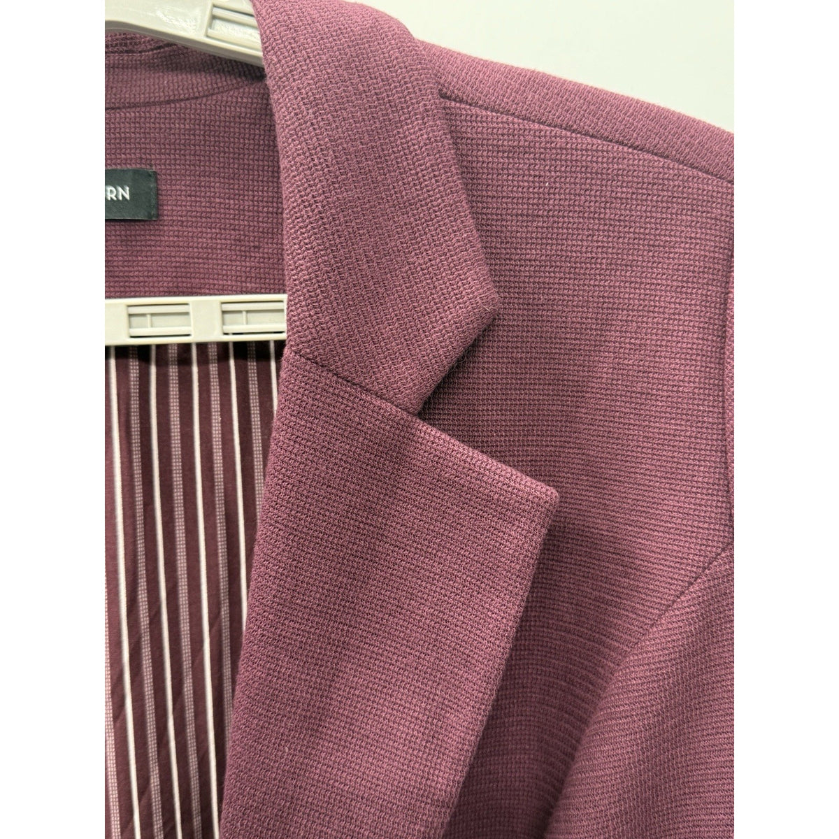 41 Hawthorn 3X Burgundy Knit Blazer Jacket Open Front Stretch Career Office Plus