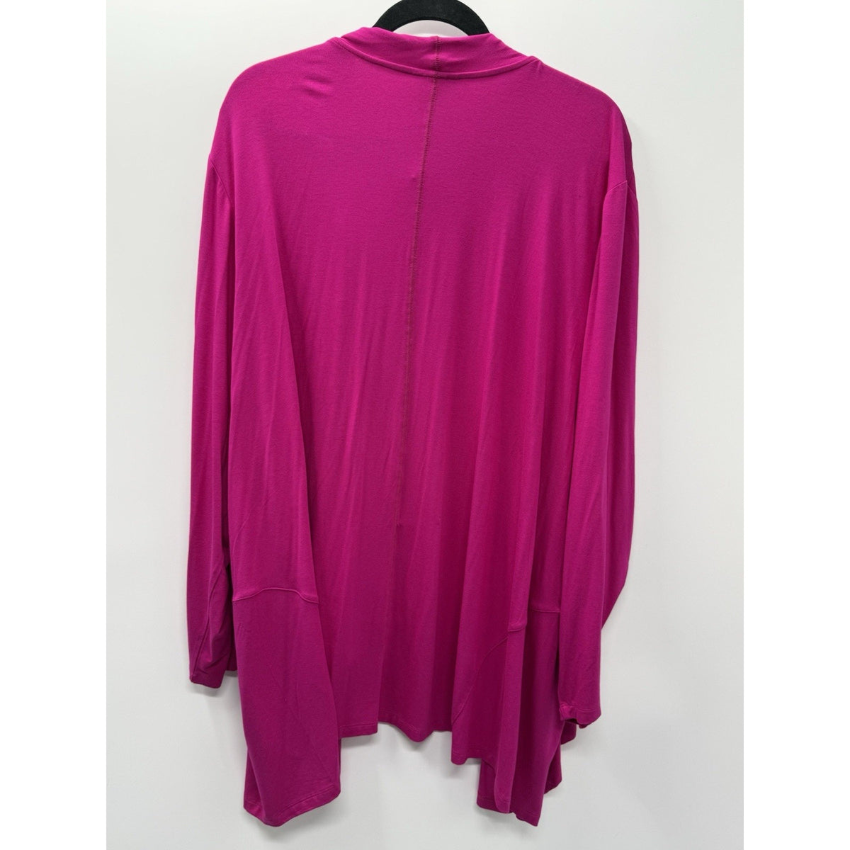 Catherines 4X 30/32W Fuchsia Open Front Cardigan Drape Knit Plus Size Rayon