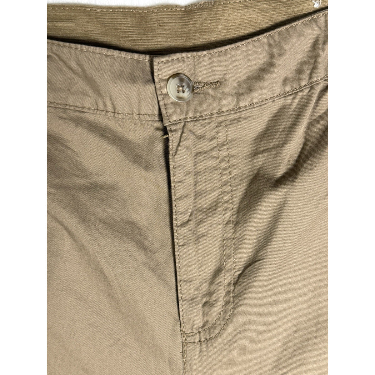 White Stag Women 18 Khaki Cargo Capri Pants Cotton Utility Casual Lightweight
