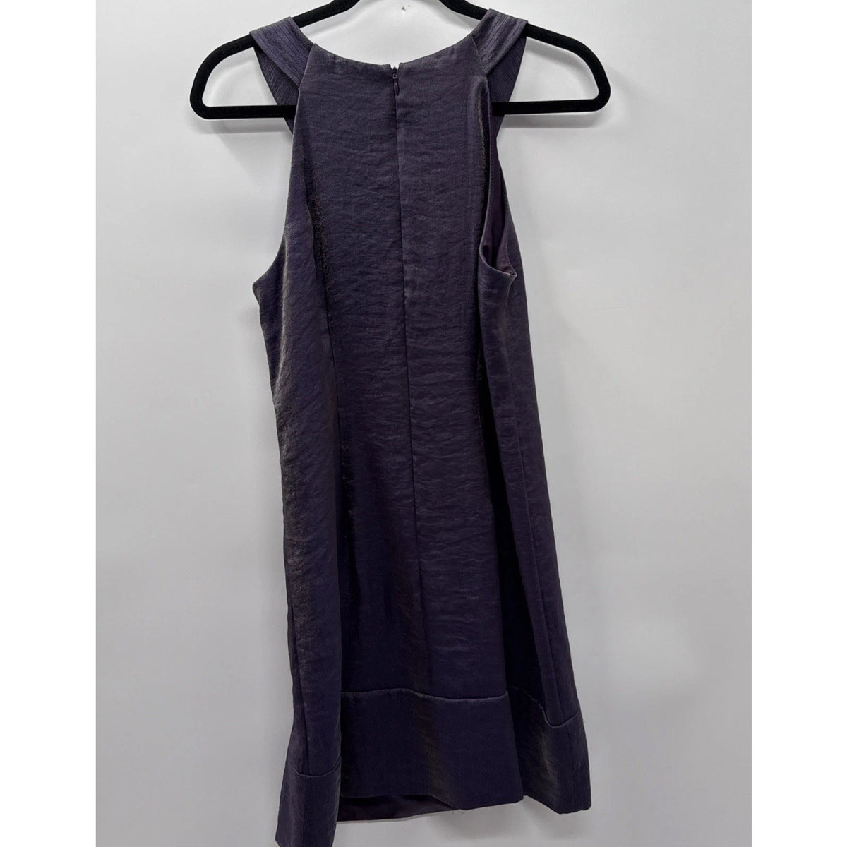 London Times Purple Rosette Shift Dress Size 10 Sleeveless Back Zip Lined