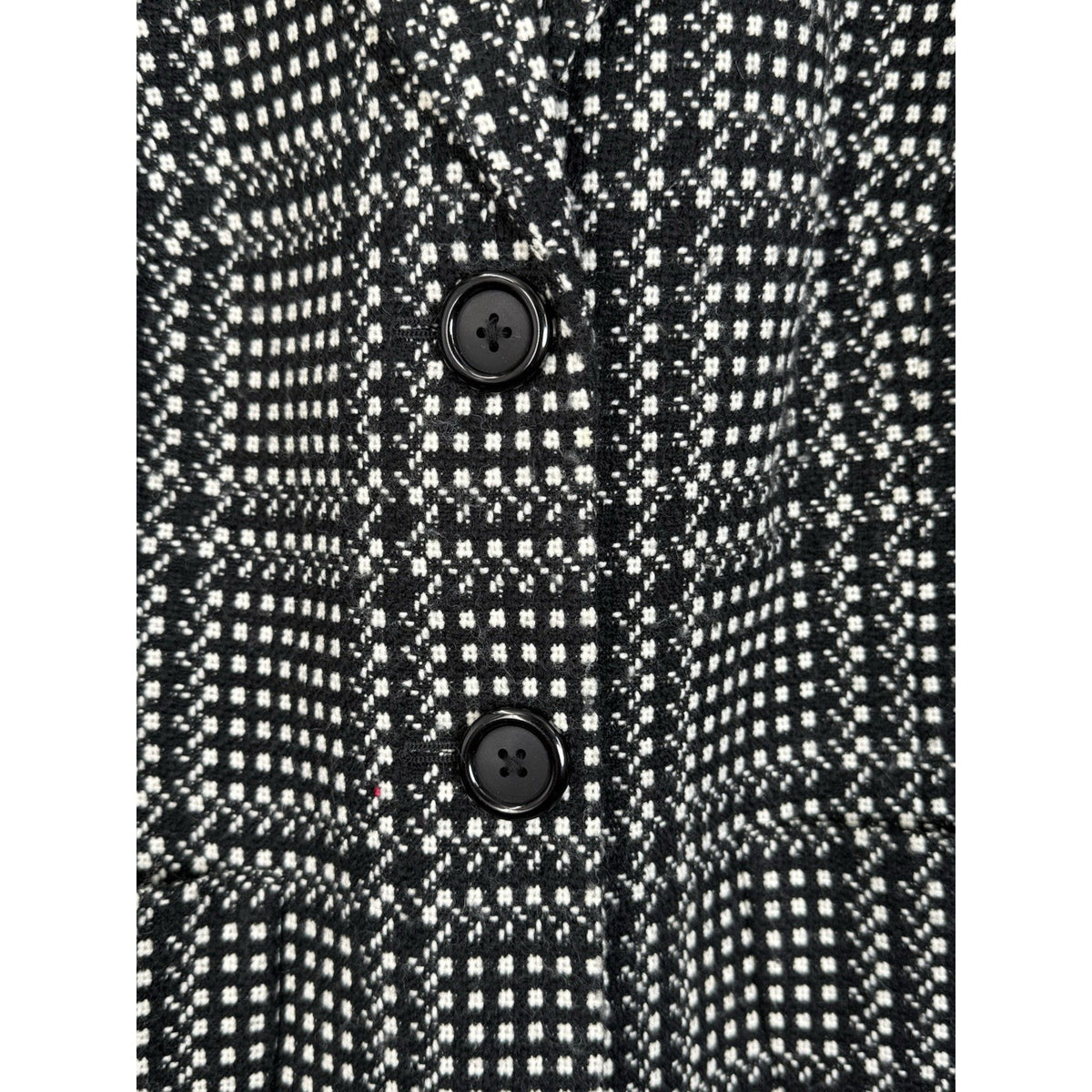 Kim Rogers Petite Women’s 8P Black White Textured Jacket Blazer Wool Blend