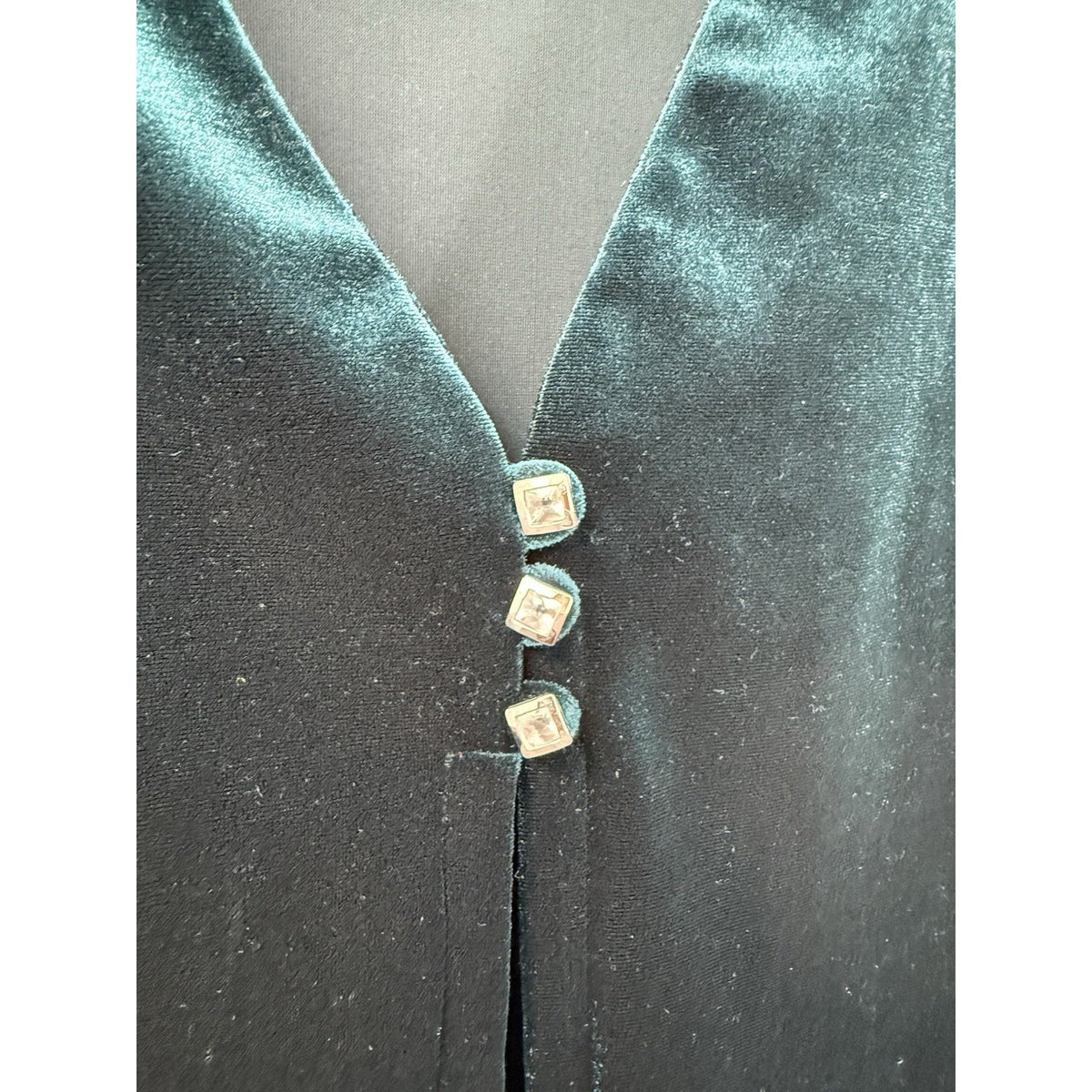 K Studio Blue-Green Velvet Whimsigoth Top Jacket Women Size 18 Gothic Romantic