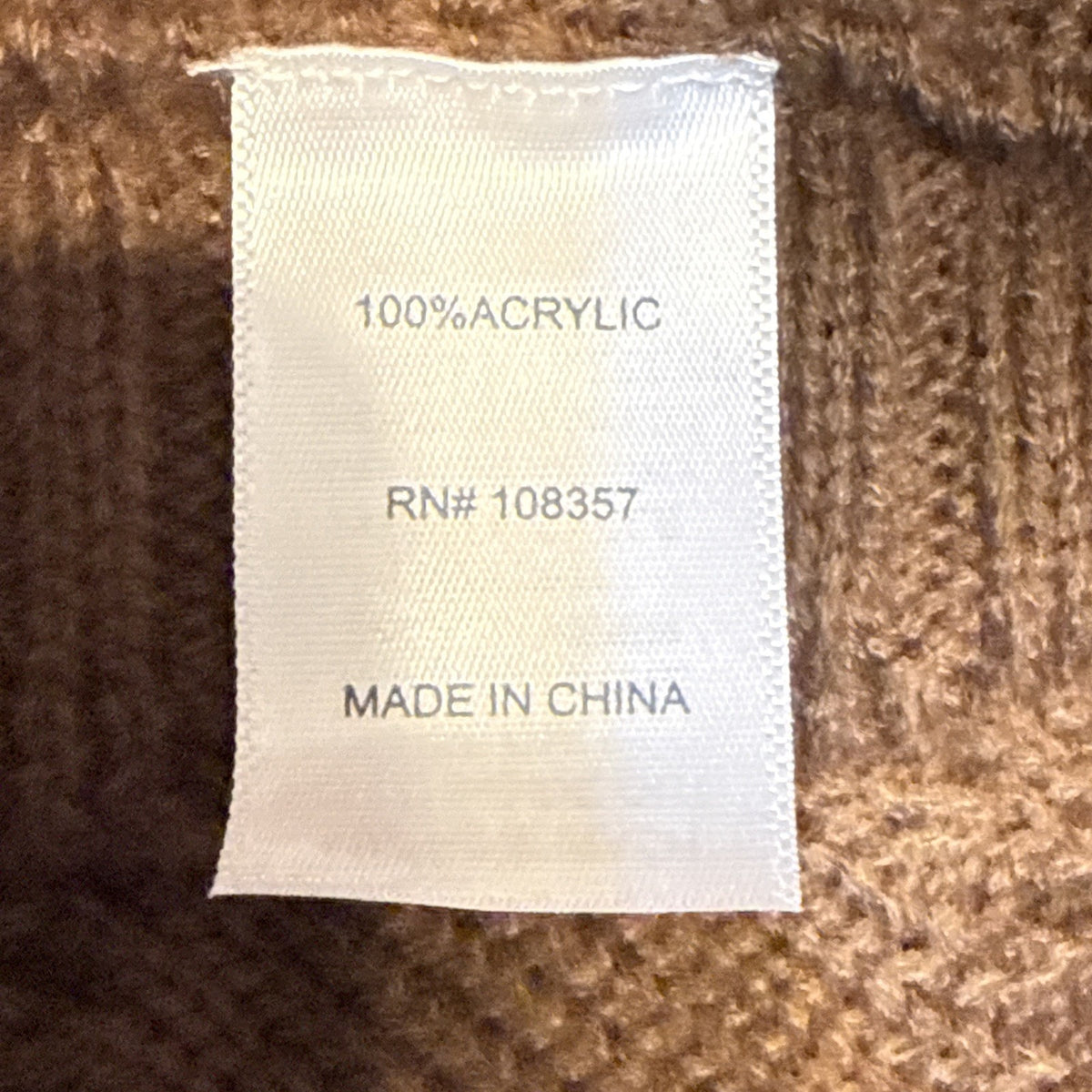 NWT St. John's Bay Women’s Size L Brown Button Sweater Poncho/Shawl