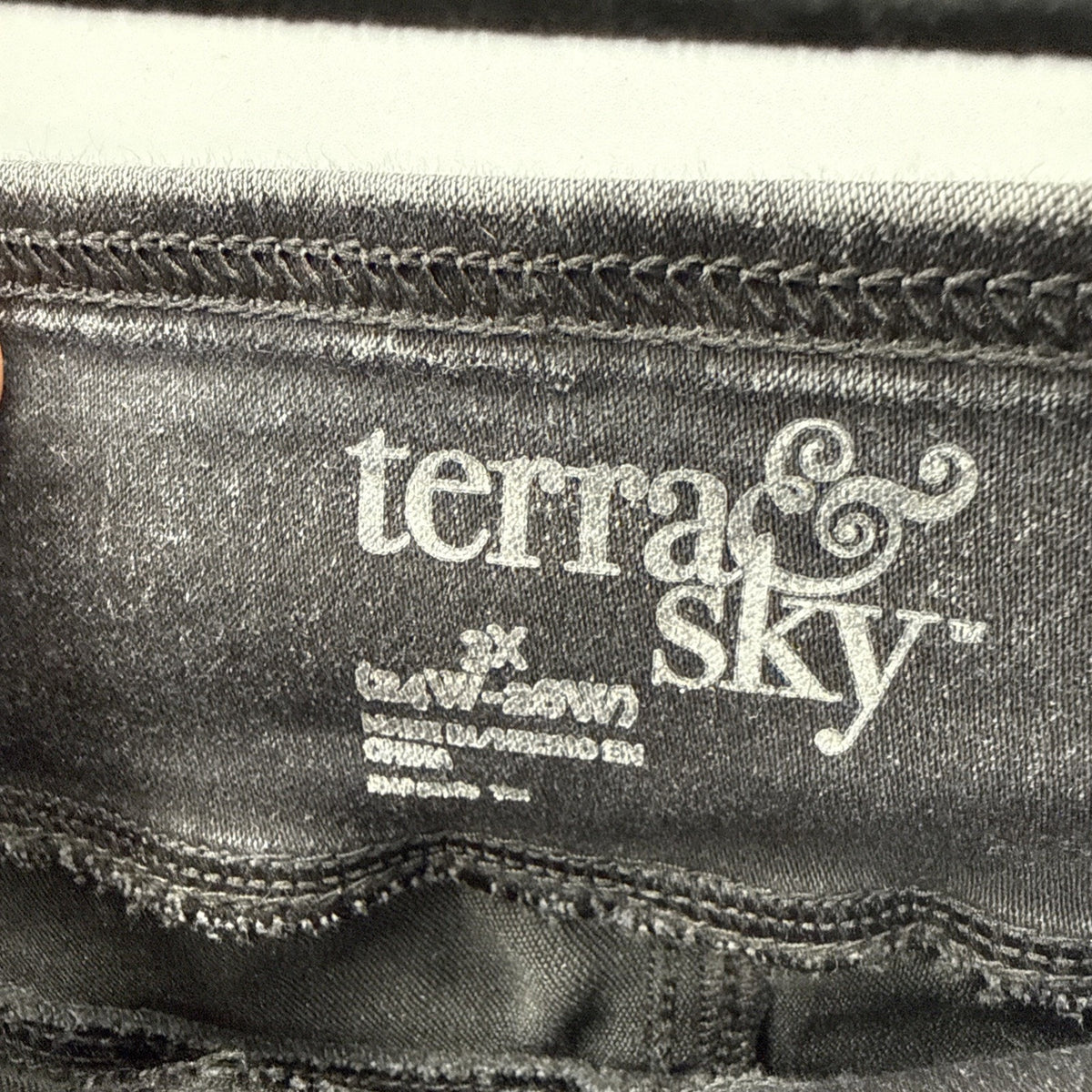 Women Jegging Pant Size 3X Jeans Type Skinny Fit Black Acid Wash