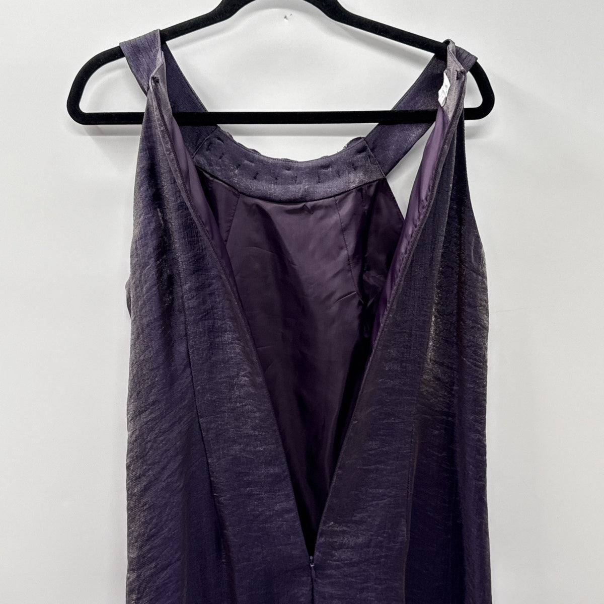 London Times Purple Rosette Shift Dress Size 10 Sleeveless Back Zip Lined