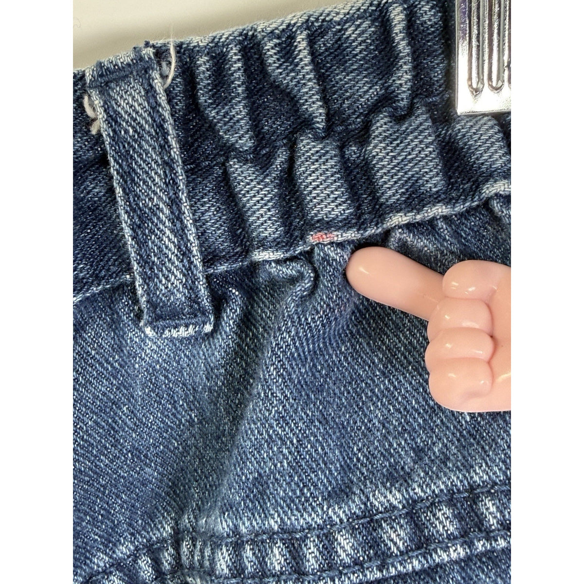 Woman Within Denim Capri Jeans Plus Size 26W Side Elastic Waist 100 Cotton