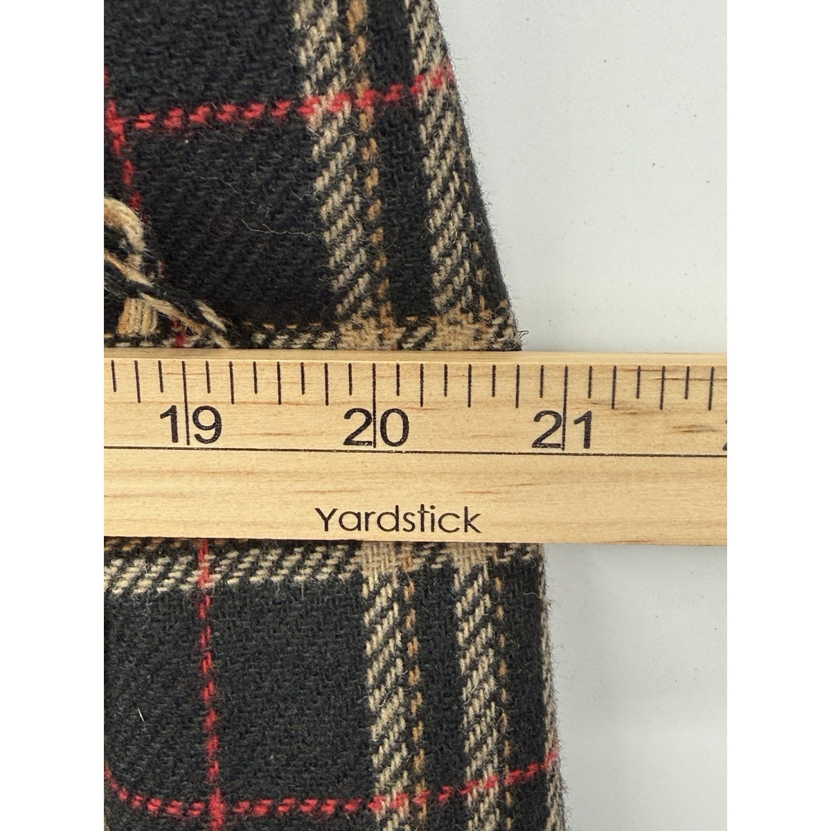 Sag Harbor Petite Plaid Wrap Skirt Wool Blend Fringe Size 14 Classic