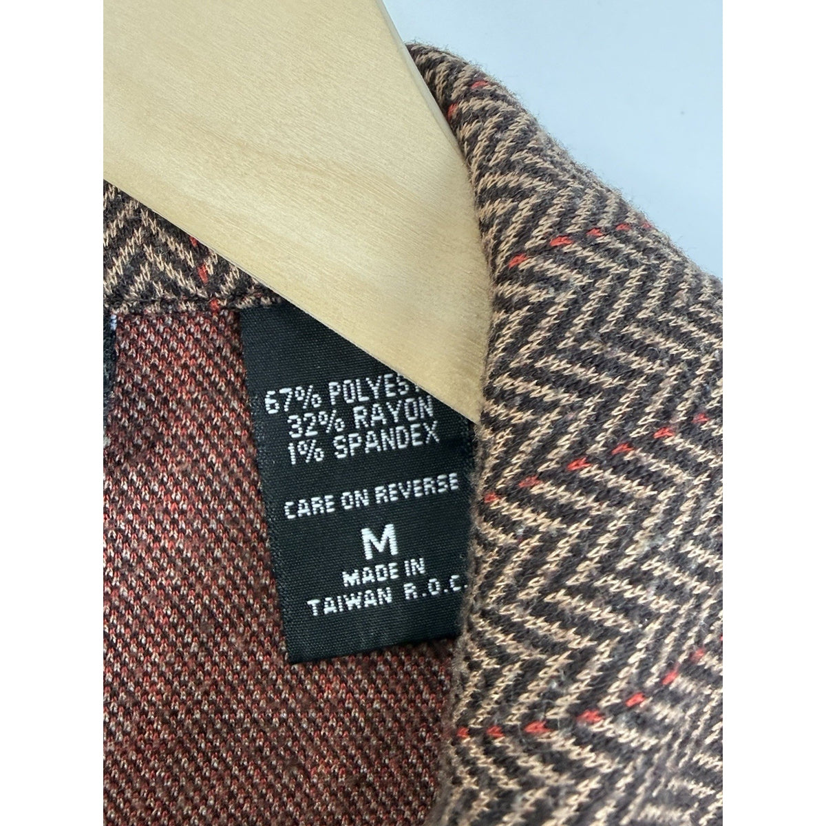 New York & Company Stretch Herringbone Blazer Jacket Women Medium Dark Academia