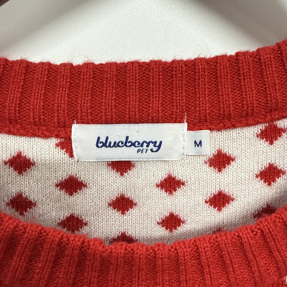 Blueberry Pet Family Women Christmas Sweater Size M Red/white