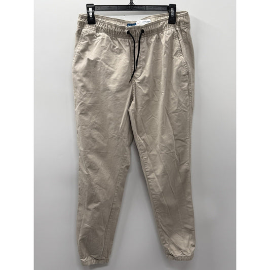 Old Navy Modern Jogger Pants Mens M Beige Khaki Built-In Flex Drawstring