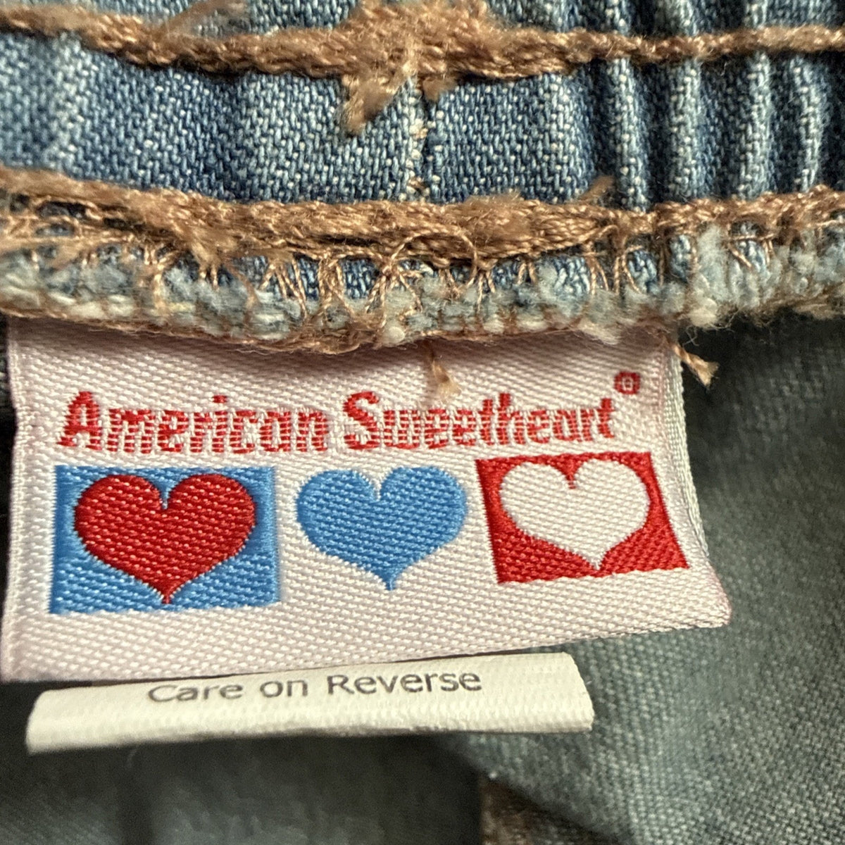 American SweetHeart Jeans Women’s Size Large Petite Pull On Elastic Waist