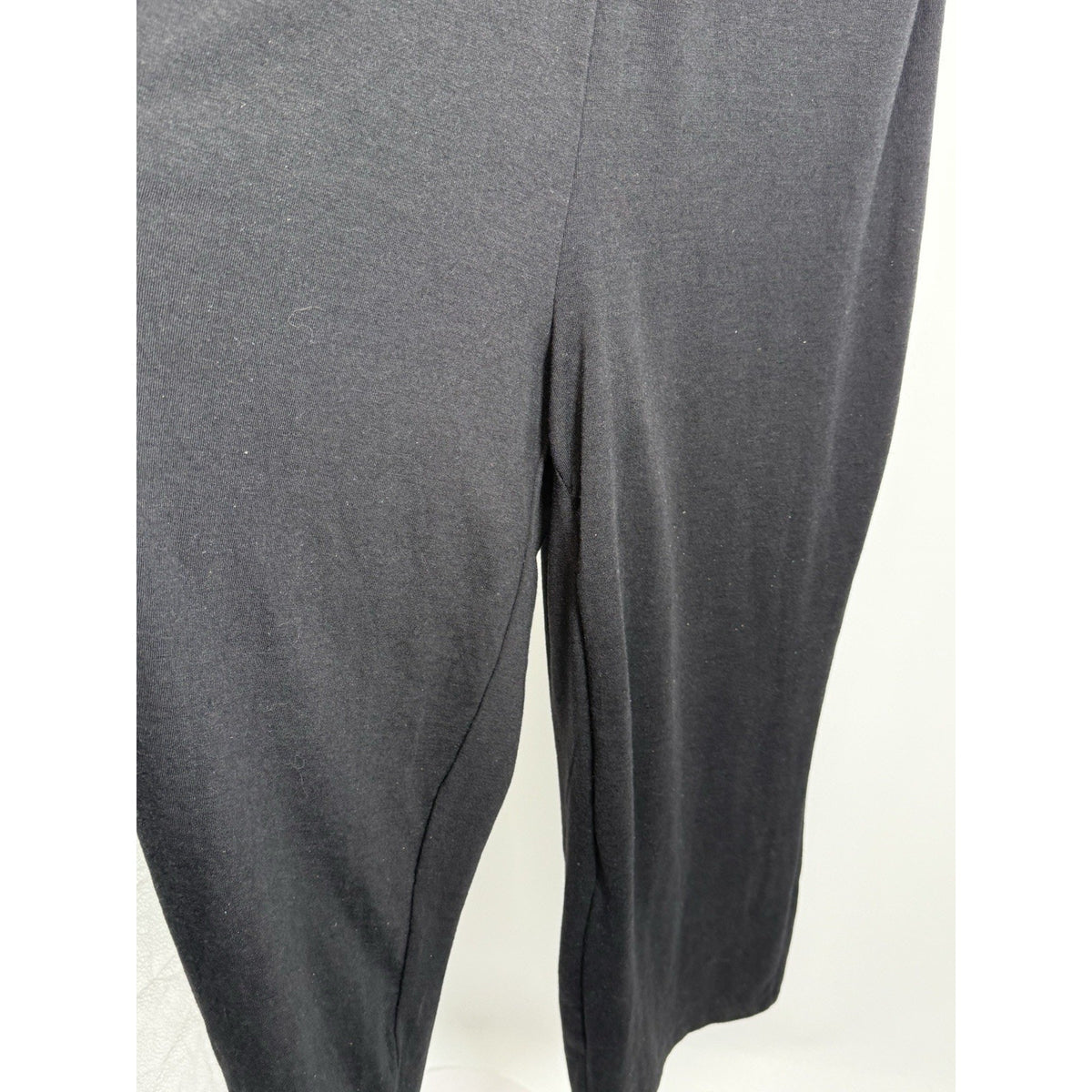Old Navy Woman's Black Jumpsuit/Jumper Faux Wrap Wide Leg Size Large Casual