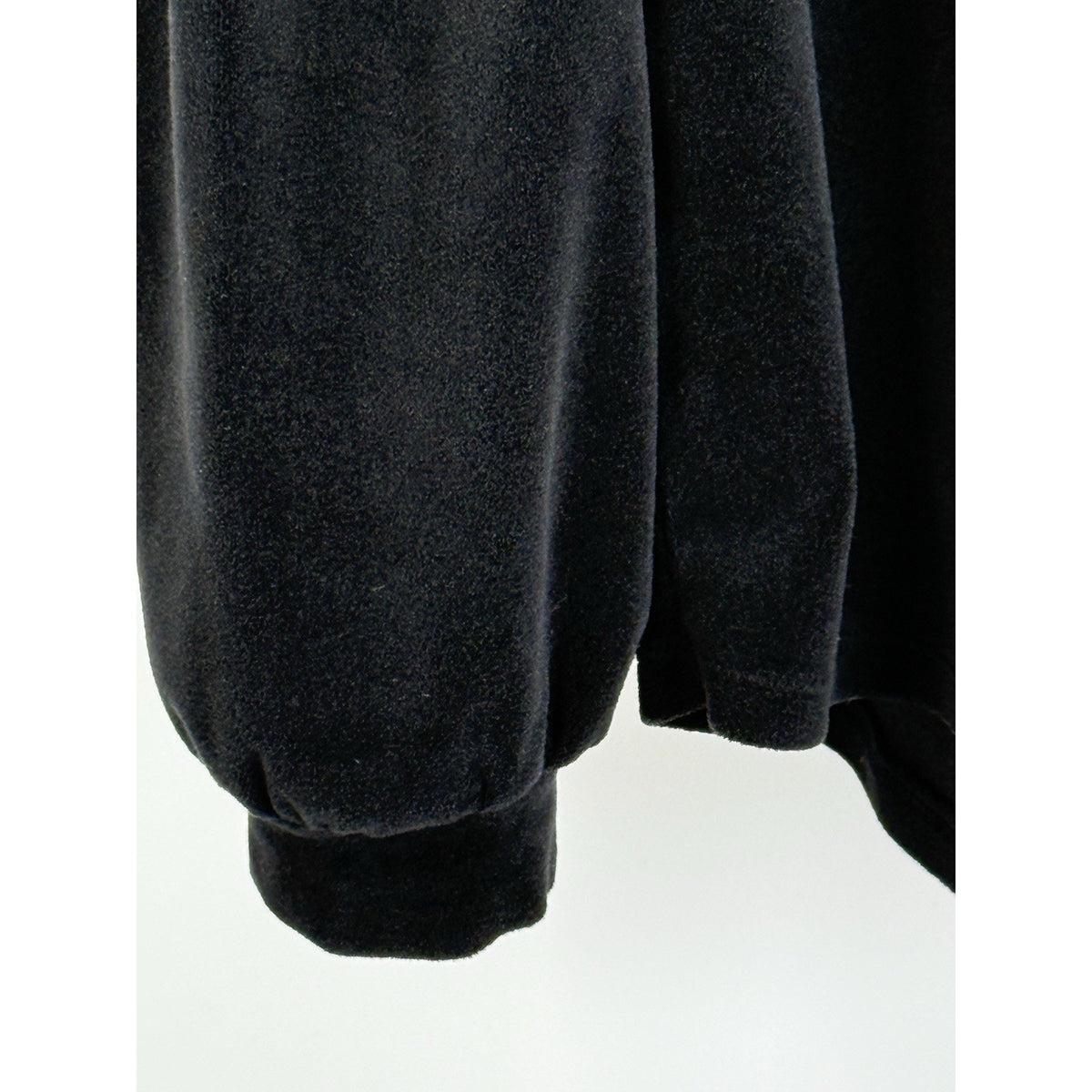 Old Navy M Black Velour Balloon Sleeve Top Soft Pullover Long Sleeve