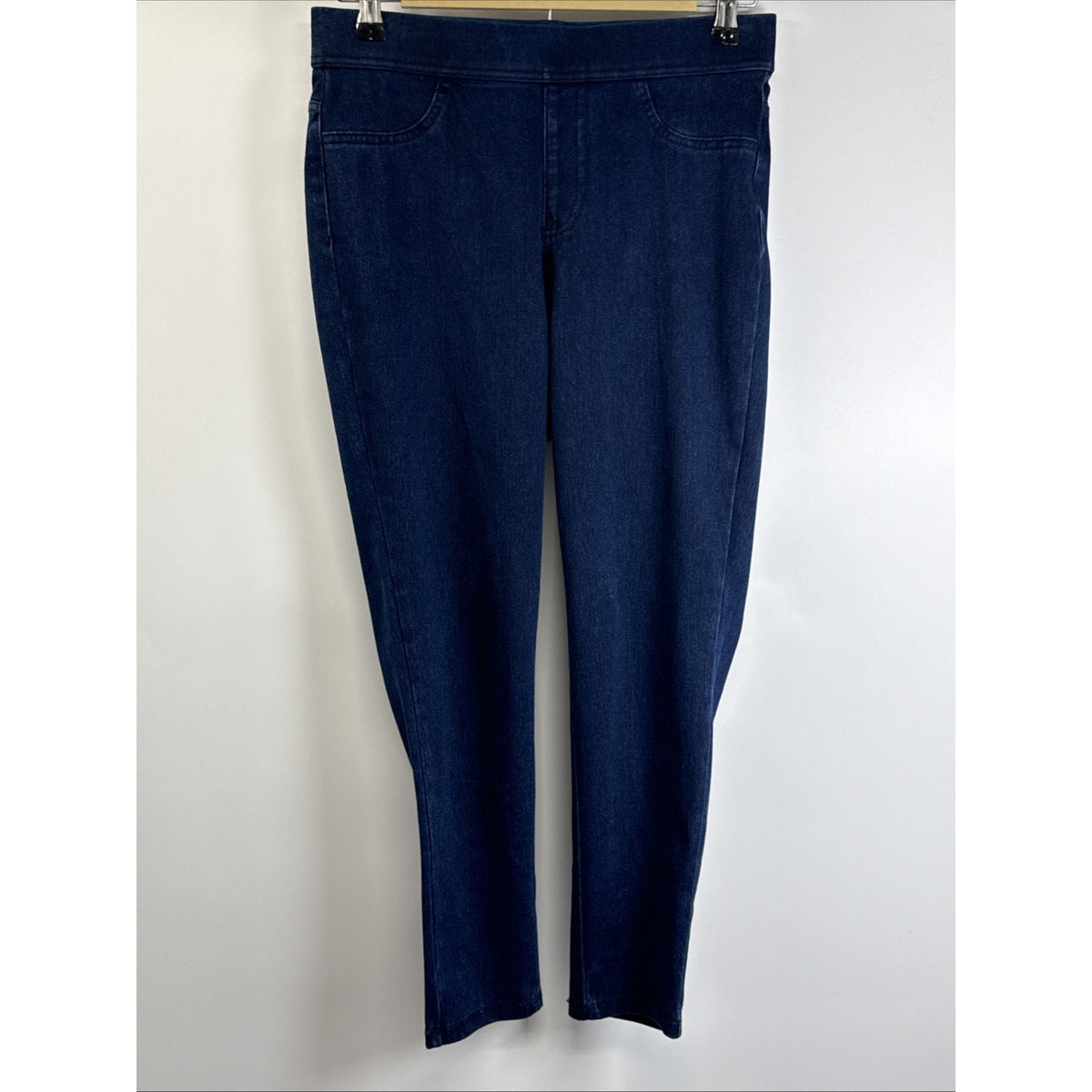 Time & Tru Blue Jeans Pull On High Rise Stretch Fitted Sz S(4-6) Womens