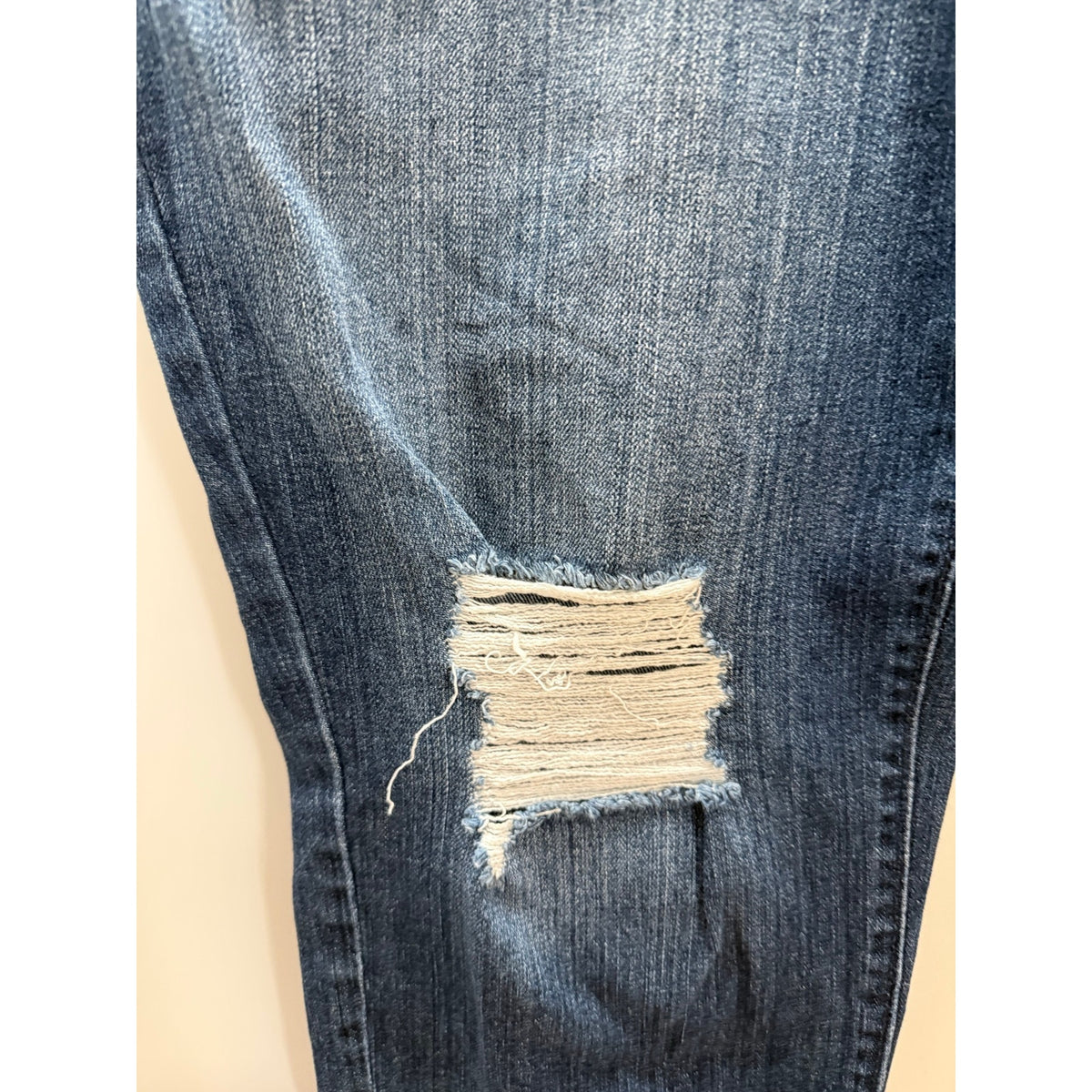 JLo Blue Jean Denim Cuff Pants 5 Pocket Distressed Women’s Size 18W