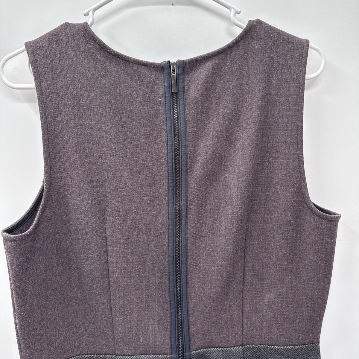 Ann Taylor Loft Woman's Black Purple and Gray Color Block Dress Size 10