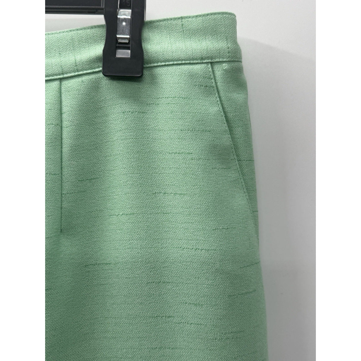 Alfred Dunner Women's 16 W Green Straight Leg Pants Pull On Elastic Waist Flat