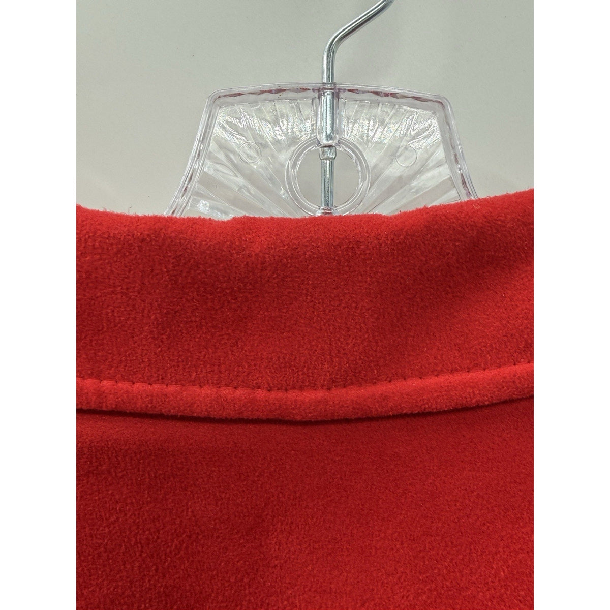 Kim Rogers Red Faux Suede Look Zip Front Jacket Womens 18 Career Classic