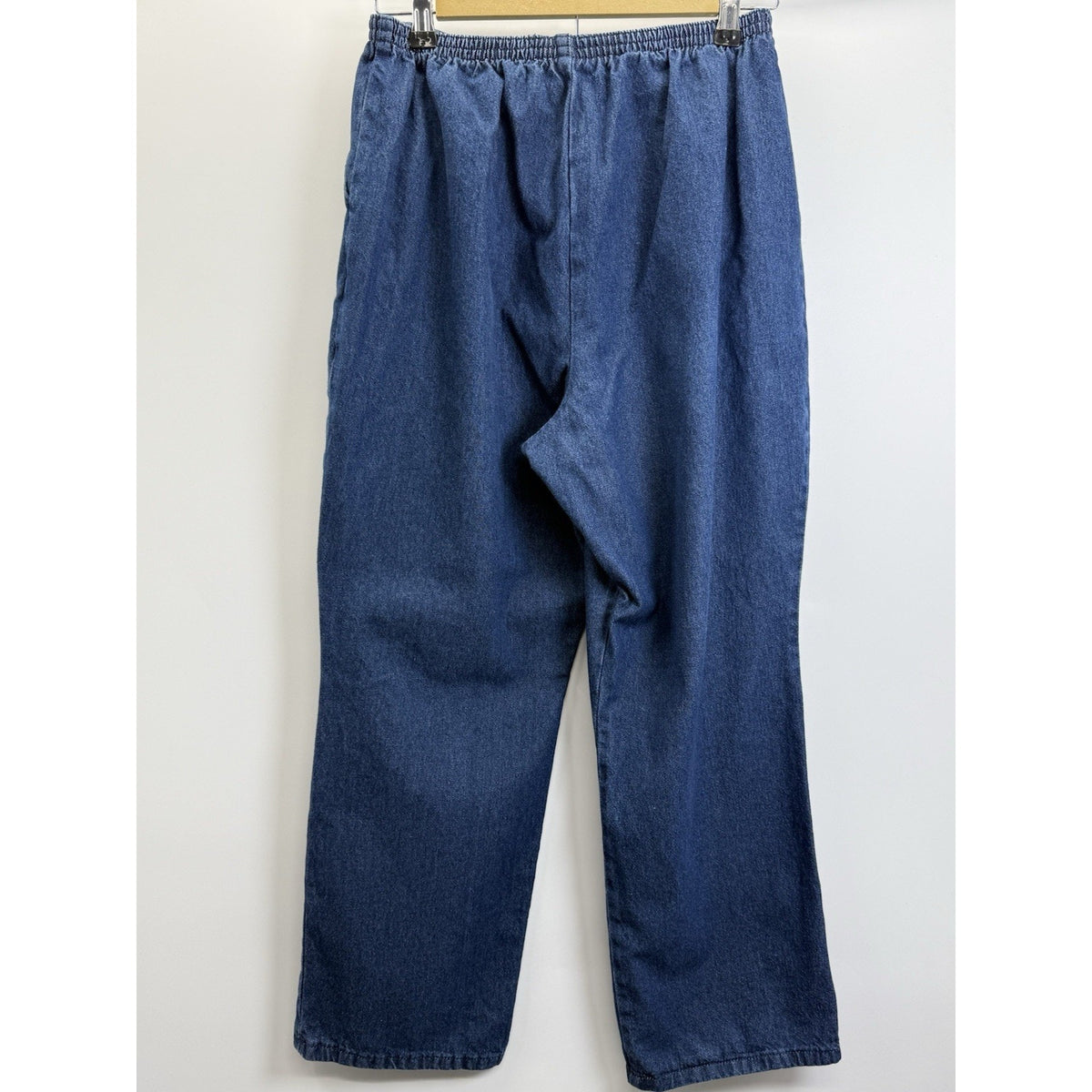 Vintage Chic Jeans Womens 12P Blue High Rise Relaxed Tapered Pull On Pants