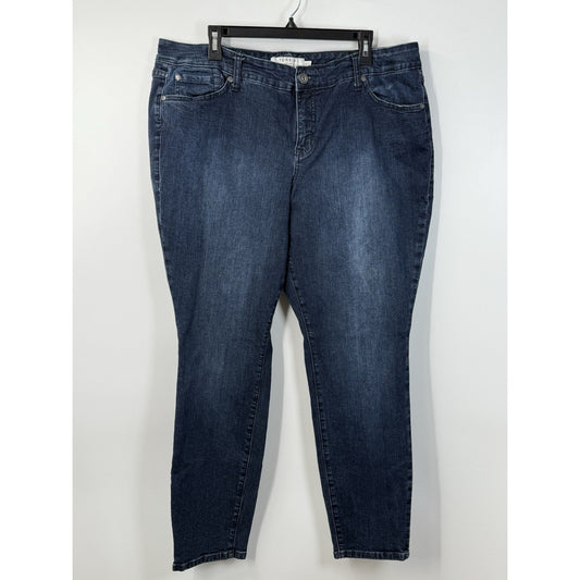 Torrid Denim Jeans Size 20 Dark Wash Stretch Skinny Mid Rise 30” Inseam