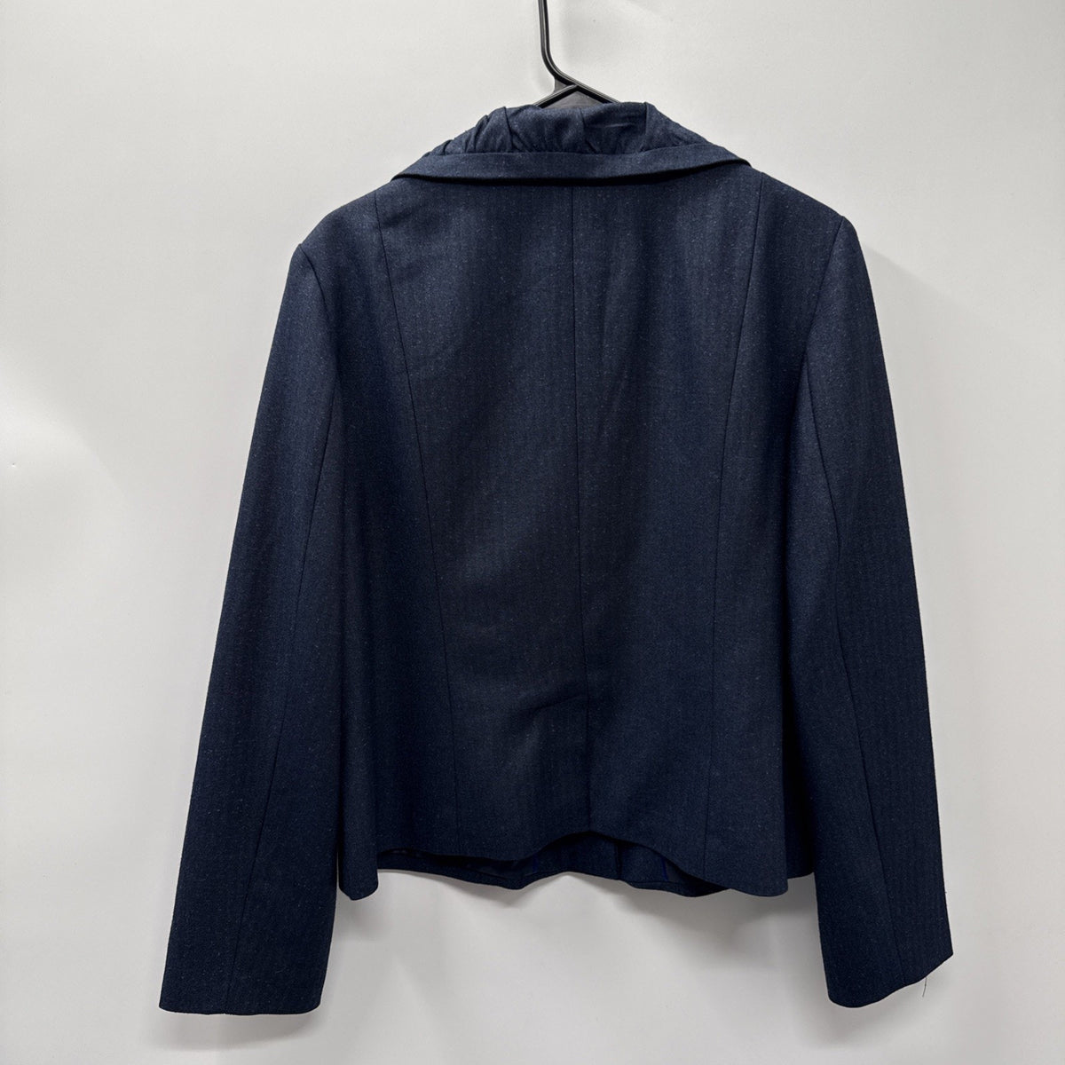 George Designs By Mark Eisen Women Size 16 Ruched Collar Blue Blazer Jacket