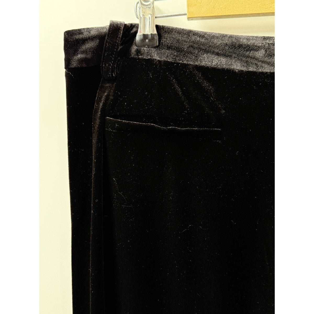 Alex Marie Velvet Pants Womens 16 Black Stretch Bootcut Trouser Holiday Party