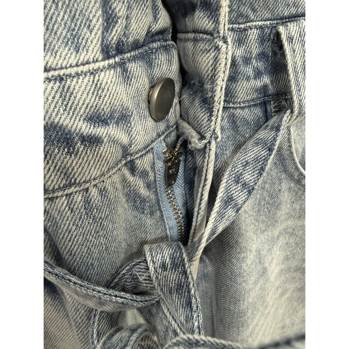 VICI Blue Denim Jumpsuit Womens S Sleeveless Collared Wide Leg Belted Pockets