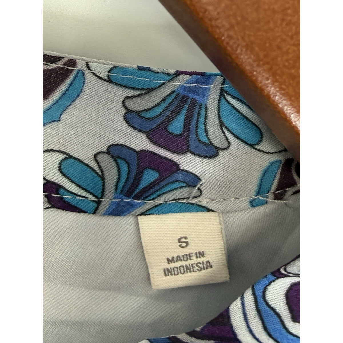 Eva Mendes Petite Floral Print Dress Women’s Blue Purple Small GUC