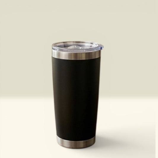Obsidian Matte Black 20oz Stainless Steel Tumbler | Double Wall Insulated | Morning Ritual Cup