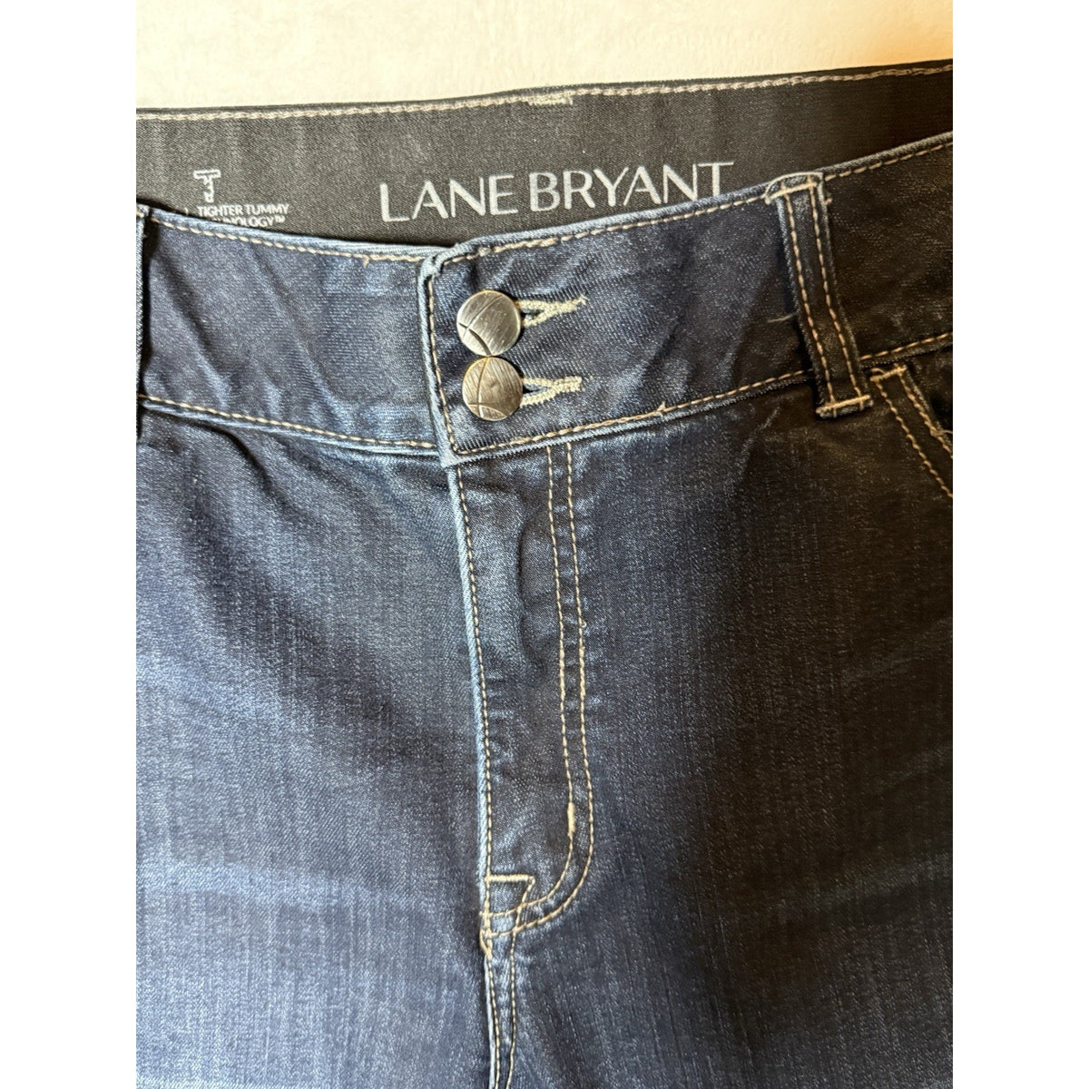 Lane Bryant Skinny Jeans Womens 18 Regular Tighter Tummy Dark Wash Stretch