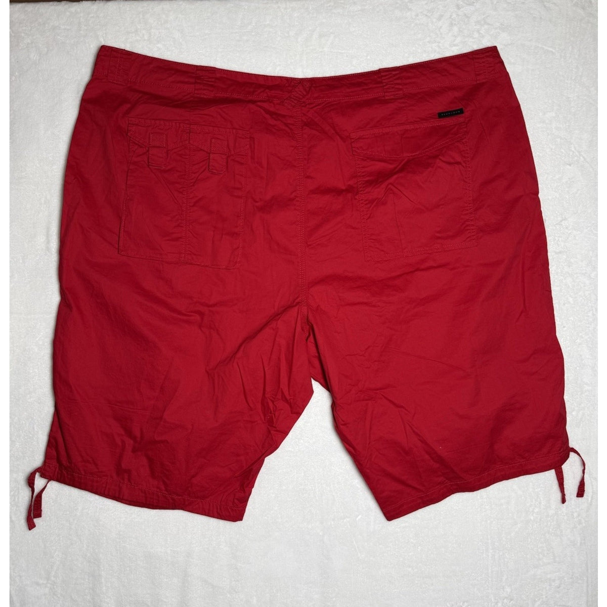 Sean John Cargo Shorts Mens 56B Red Utility Hiking Outdoor Cotton Drawstring