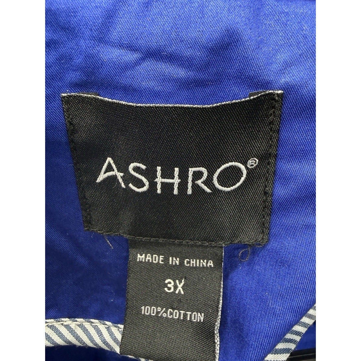 Ashro 3X Royal Blue Cropped Trench Jacket Double Breasted Cotton NWT Plus Size