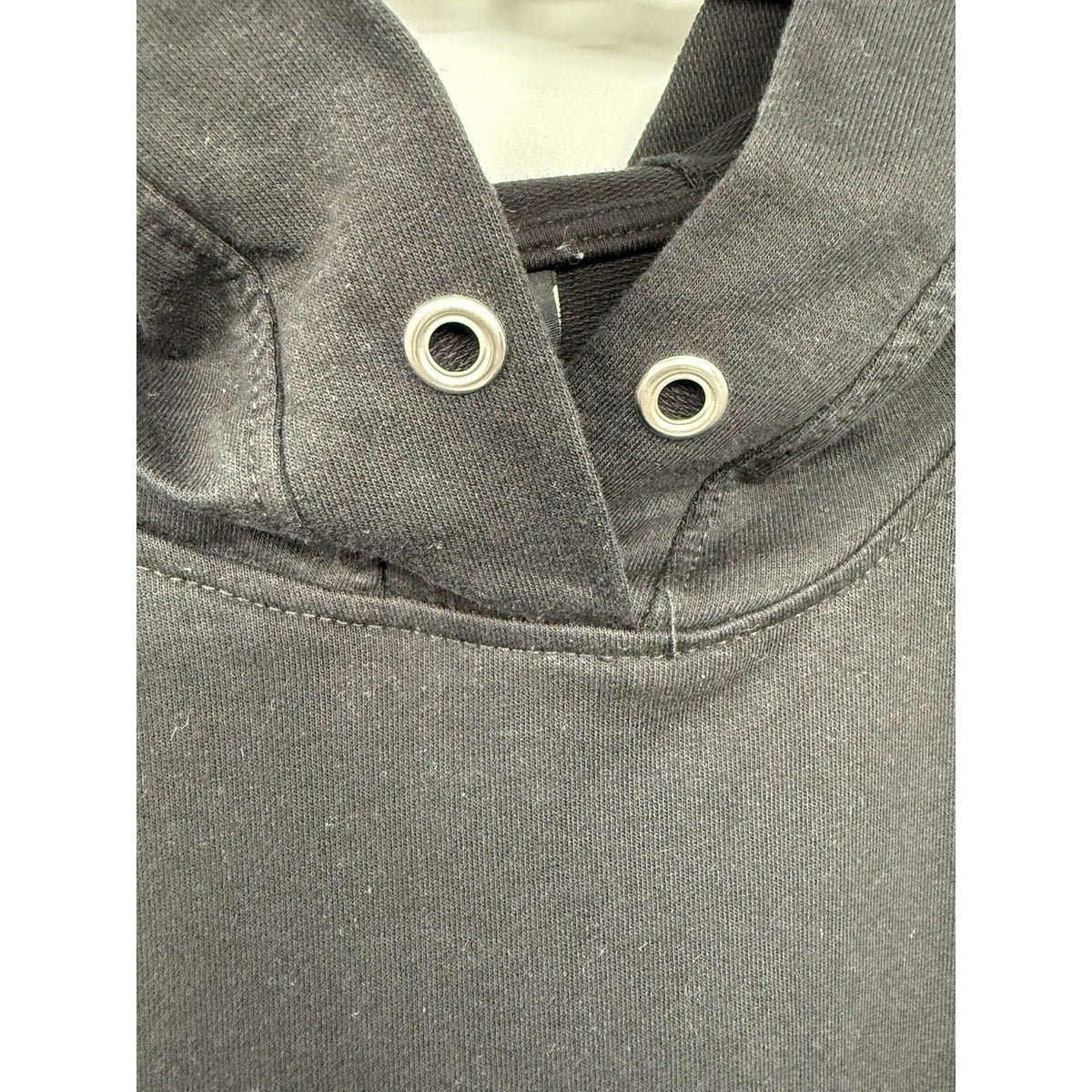 June + Vie 1X Black White Striped Hoodie Pullover Kangaroo Pocket No Drawstring
