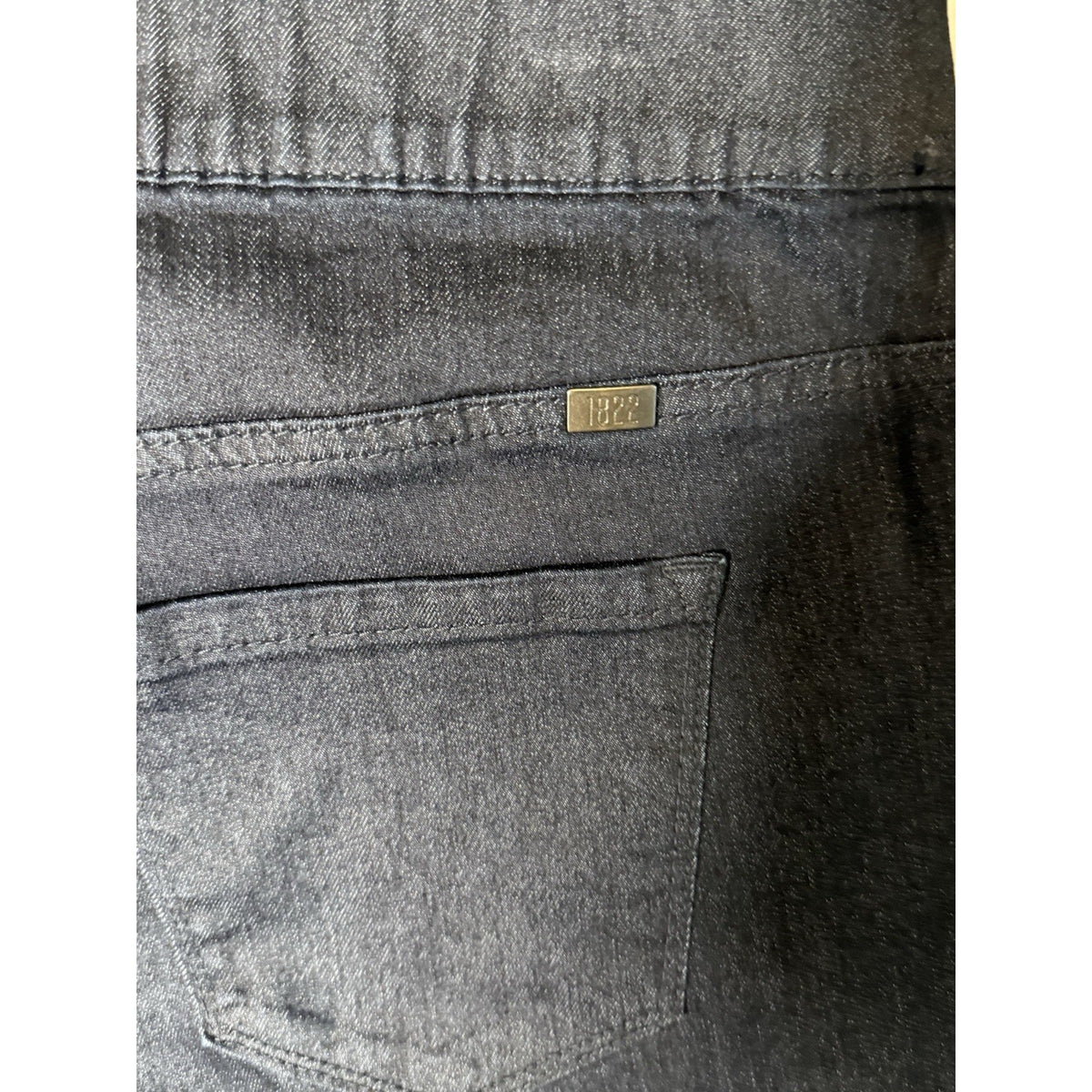 1822 Denim Womens Jeans Size 16 Pull On Stretch Straight Leg Dark Wash 28 Inseam
